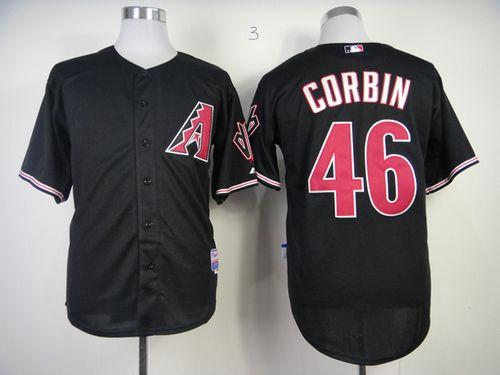 Diamondbacks #46 Patrick Corbin Black Cool Base Stitched MLB Jersey - Click Image to Close